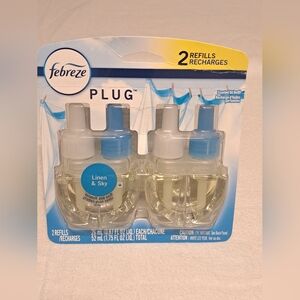 Febreze Plug Scented Oil Refills Linen Sky New